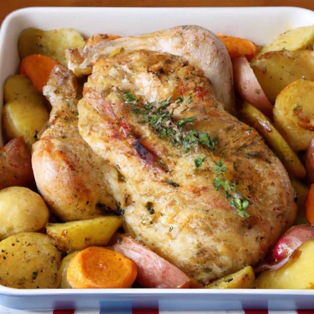 receta pollo al horno con patatas