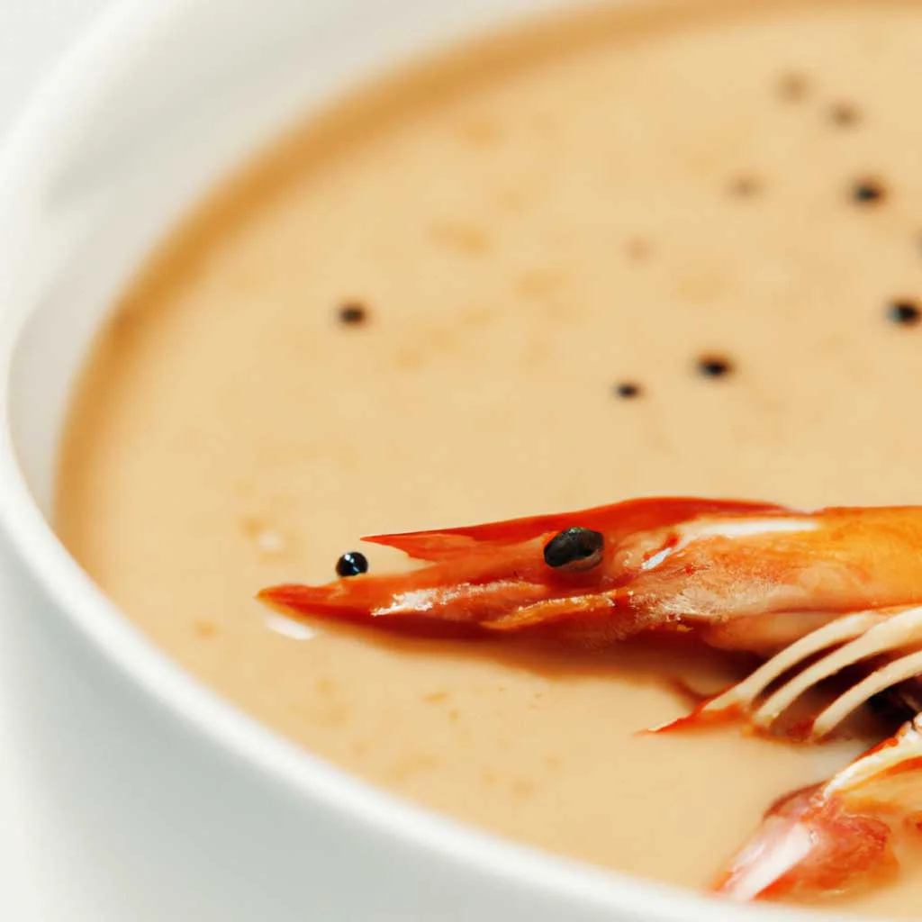 crema de langostinos o gambas